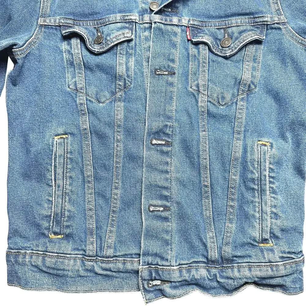 Levi’s | Women | Classic Blue Distressed Work Denim Jean Jacket | Size Small